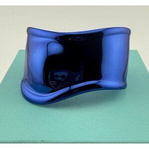 RARE Tiffany & Co. Limited Edition Blue Elsa Peretti Bone Cuff, Small Motif